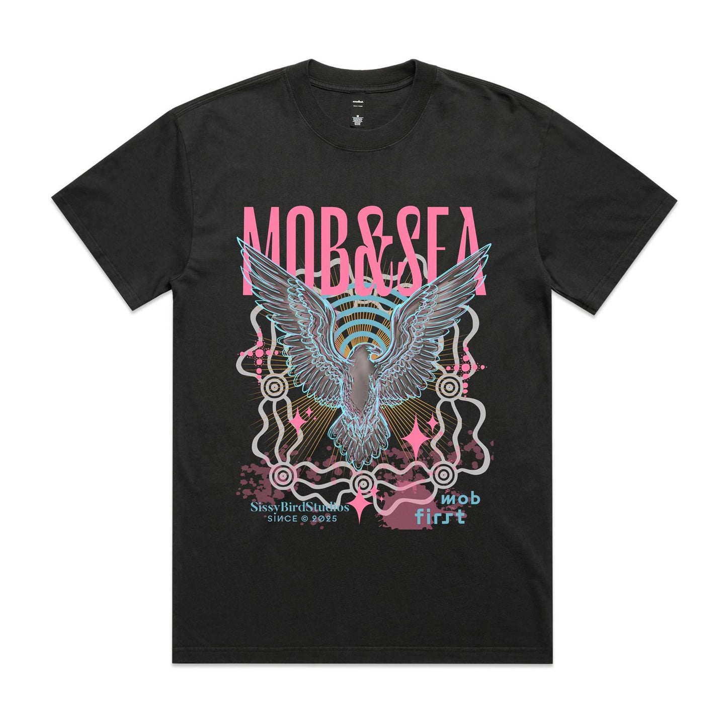 Pink Graphic Unisex Heavy Faded Tee