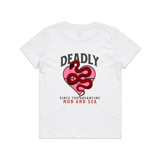 Deadly Front and Back Graphic Youth Staple Tee