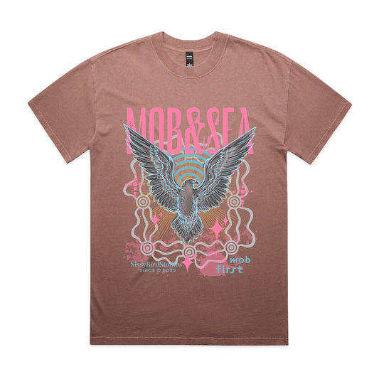 Pink Graphic Unisex Heavy Faded Tee