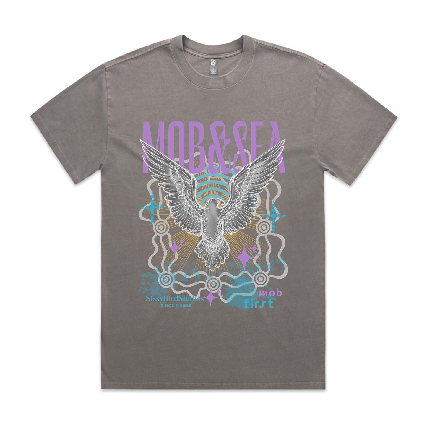 Purple Graphic Unisex Heavy Faded Tee