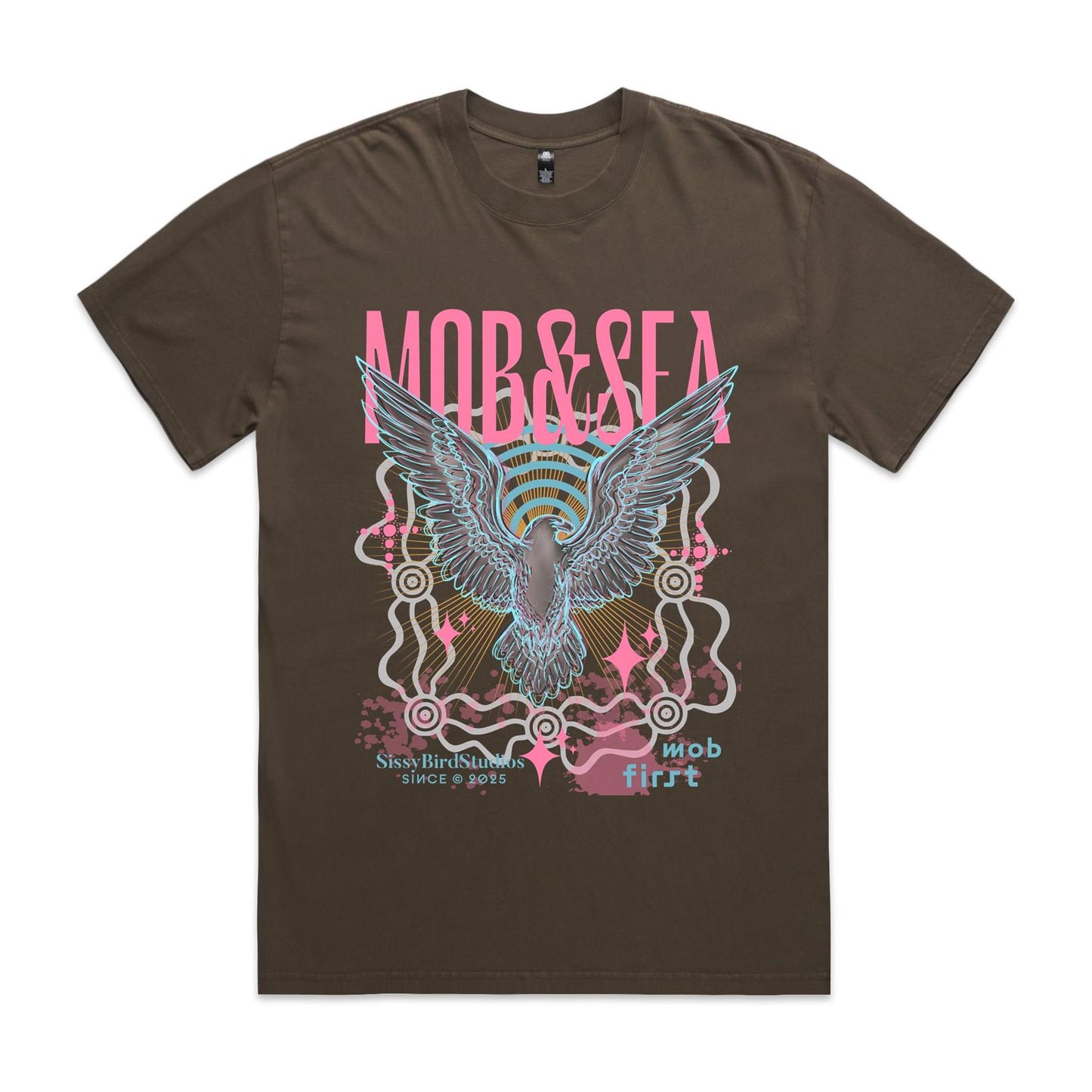 Pink Graphic Unisex Heavy Faded Tee