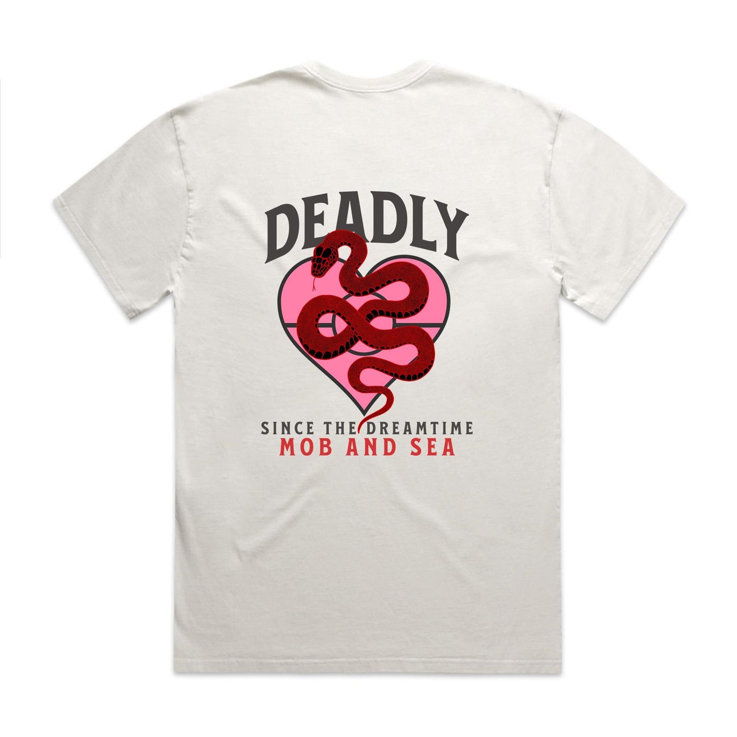 Deadly Front and Back Graphic Heavy Faded Tee