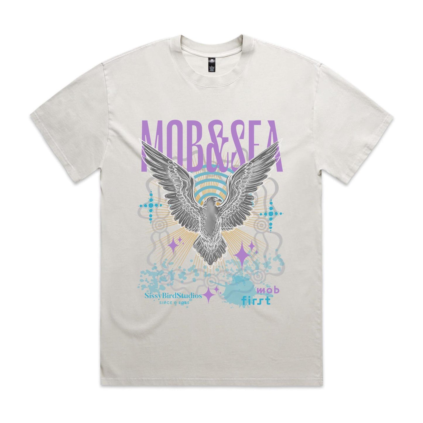 Purple Graphic Unisex Heavy Faded Tee