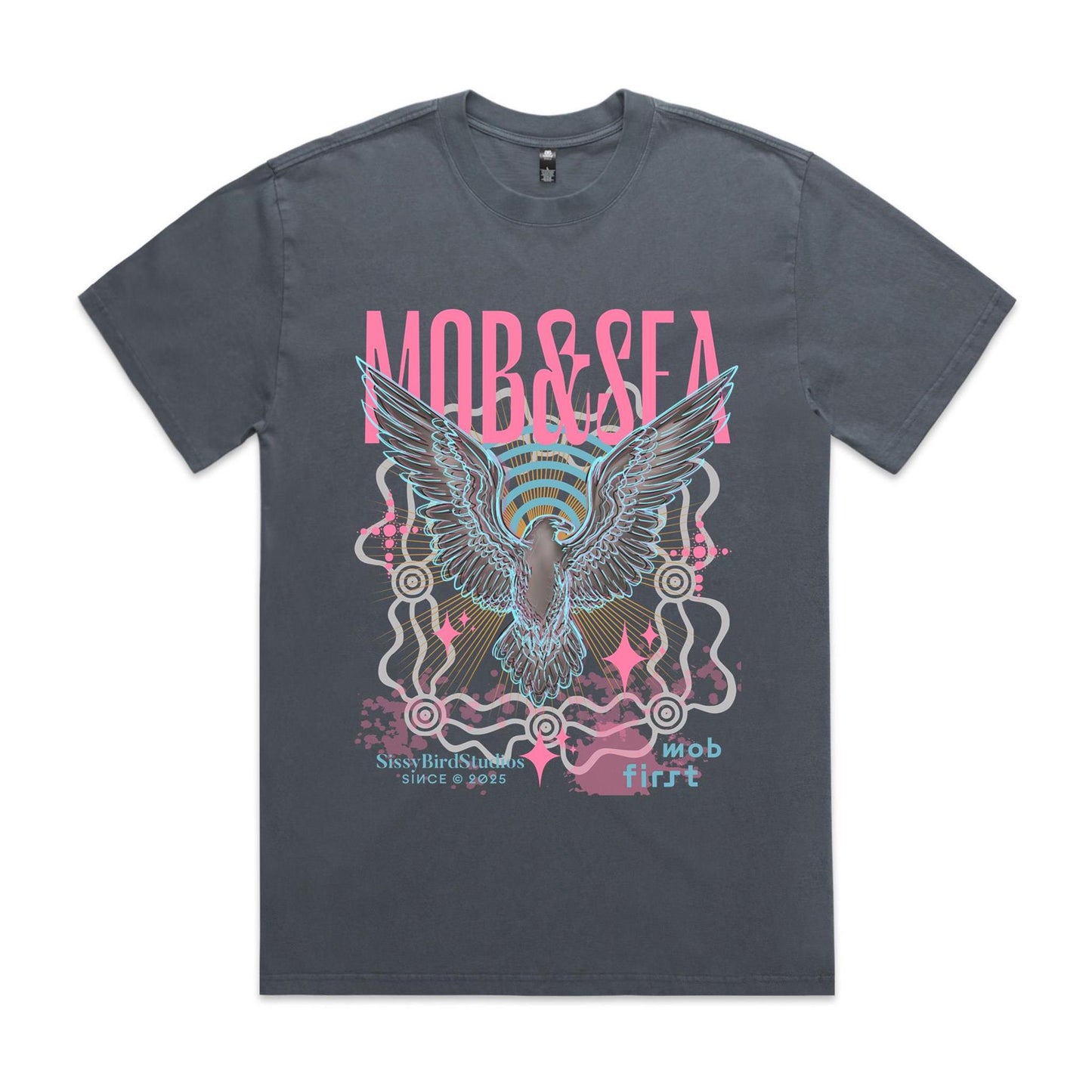 Pink Graphic Unisex Heavy Faded Tee