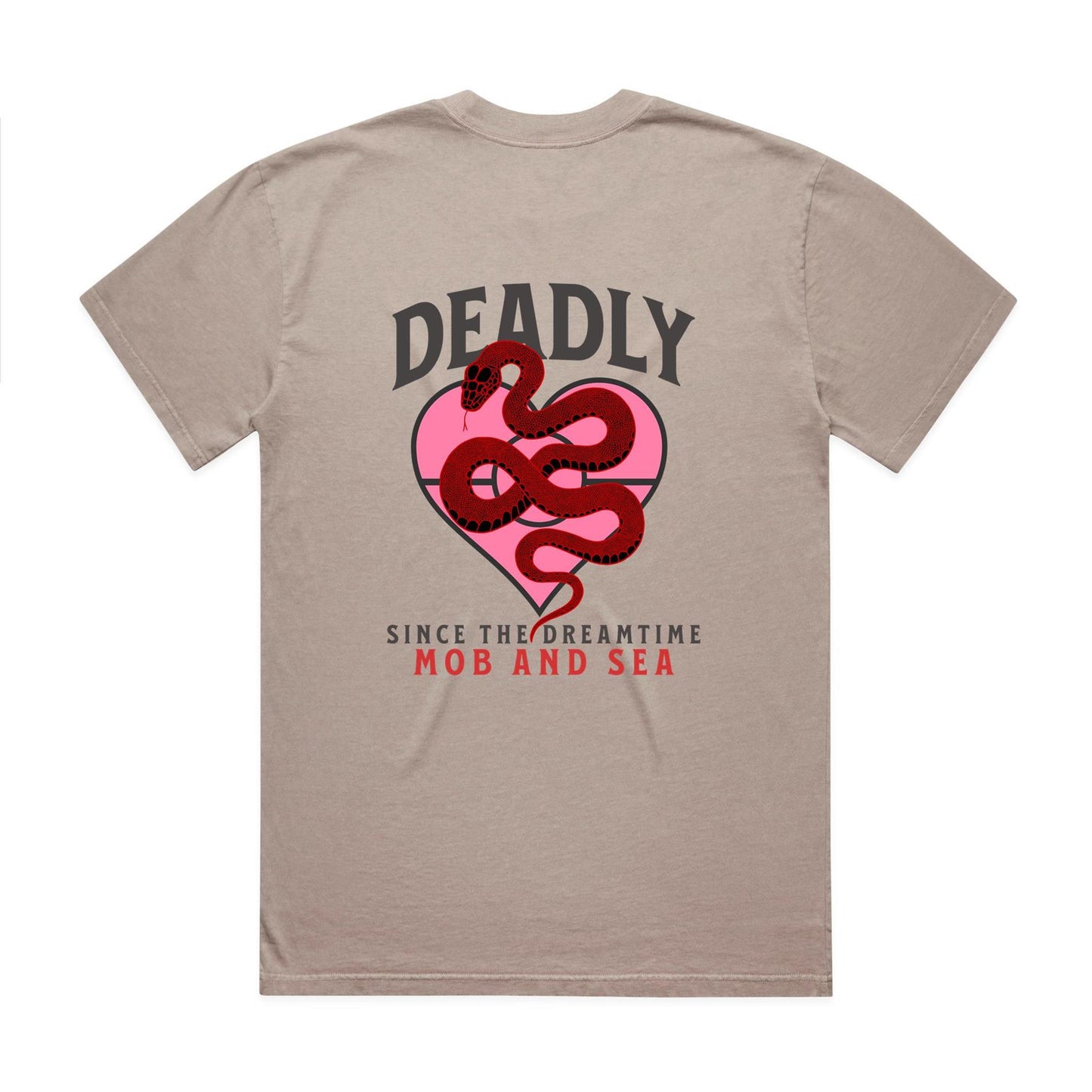 Deadly Front and Back Graphic Heavy Faded Tee