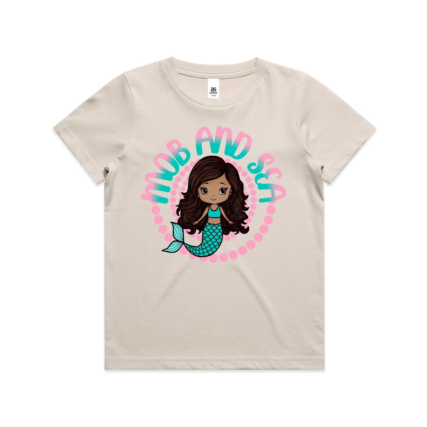 Pink Mob & Mermaids Size 2-6 Staple Tee