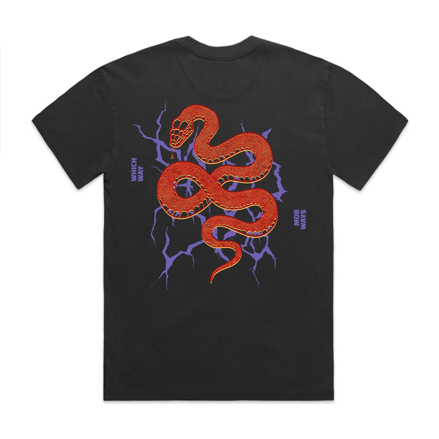Black Snake Double Sided Graphic Tee