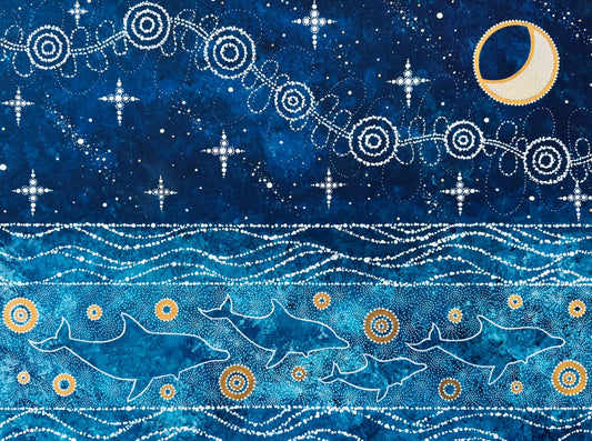 Seven Sisters and Dolphins- Digital Reproduction Print