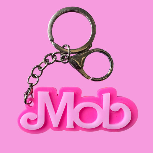 Mob Acrylic Keyring – Hot Pink Pop