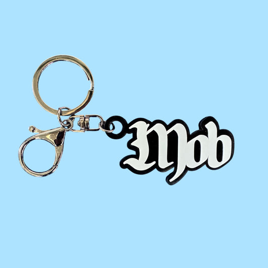 Mob Acrylic Keyring – Black & White Gothic Edition