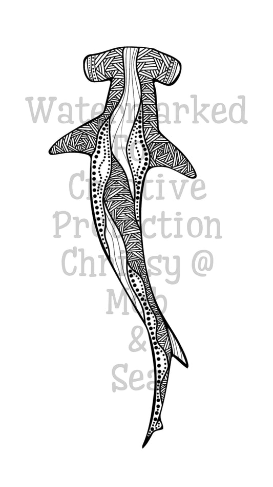 Hammerhead Shark Tattoo Flash – Mob & Sea