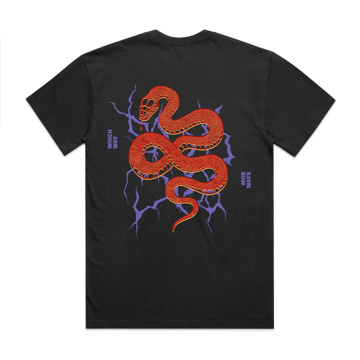 Black Snake Double Sided Graphic Tee