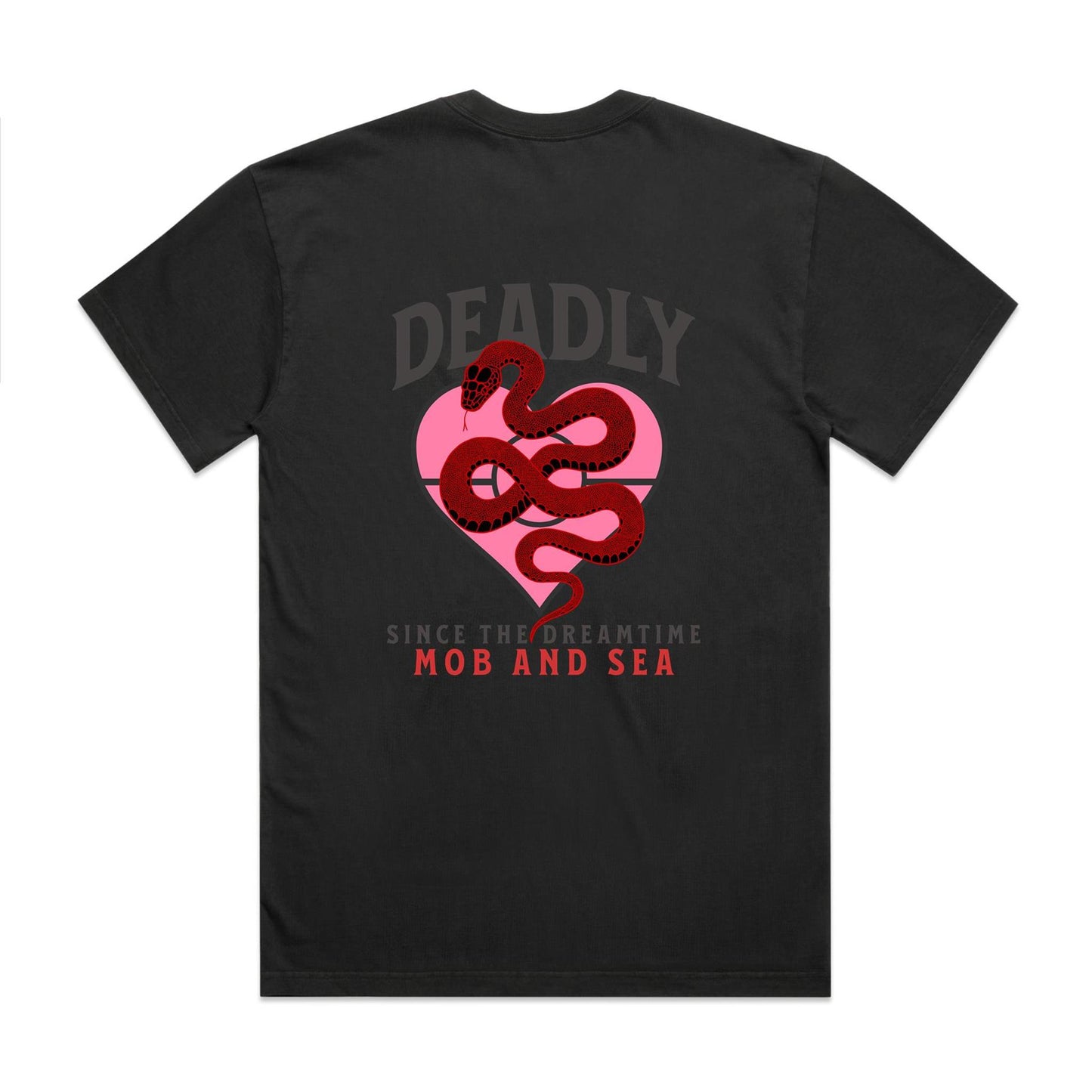 Deadly Front and Back Graphic Heavy Faded Tee