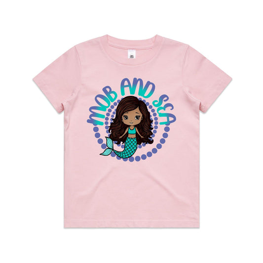 Purple Mob & Mermaids Size 2-6 Staple Tee
