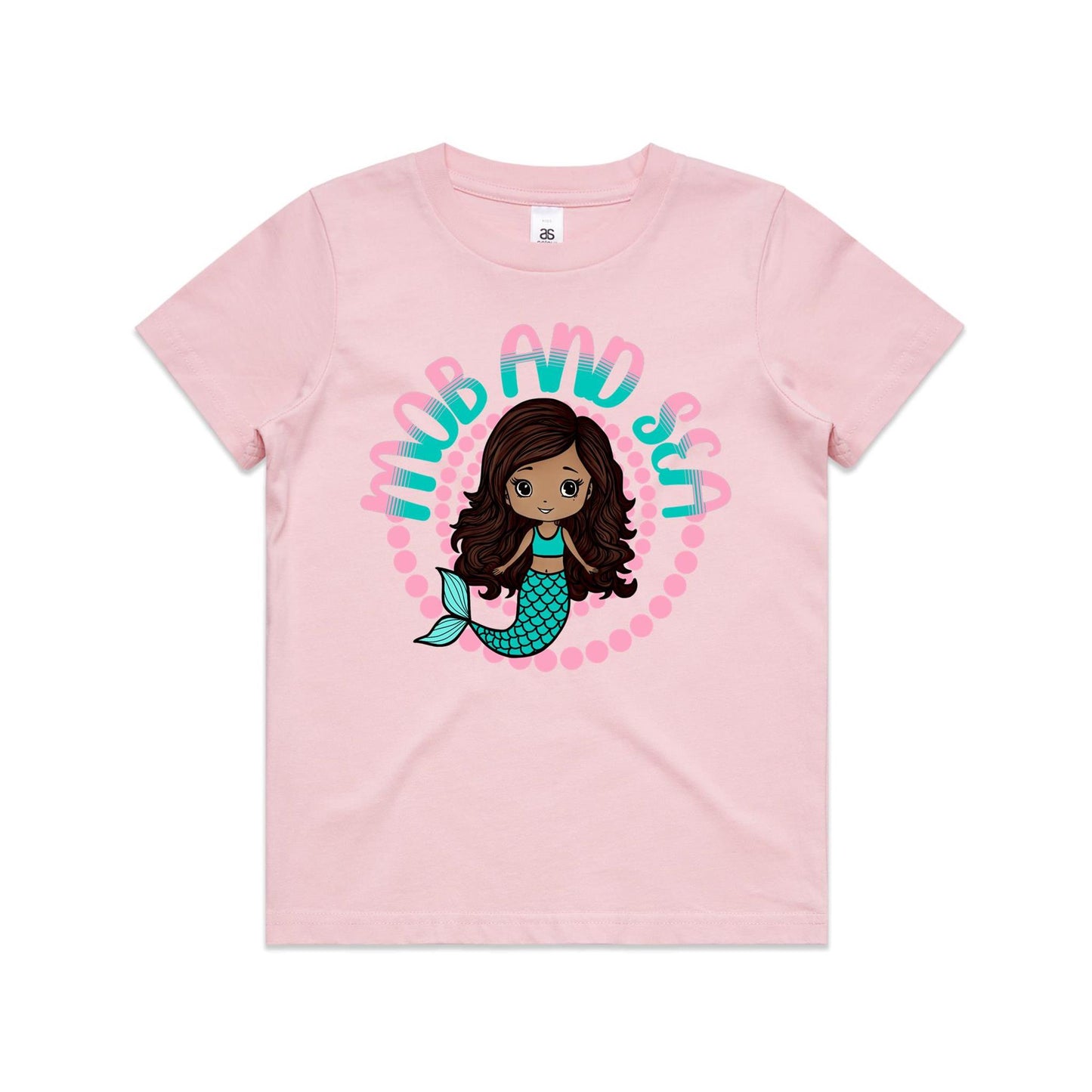 Pink Mob & Mermaids Size 2-6 Staple Tee