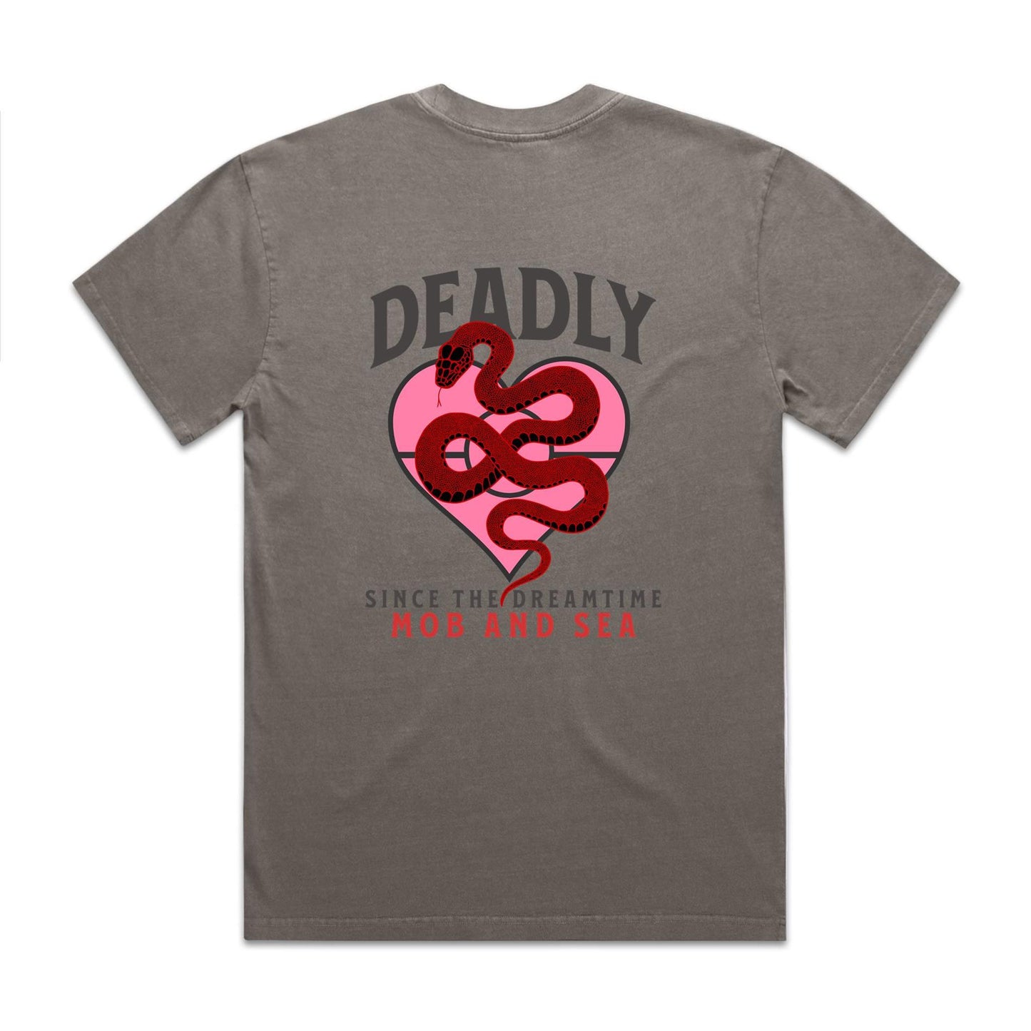 Deadly Front and Back Graphic Heavy Faded Tee