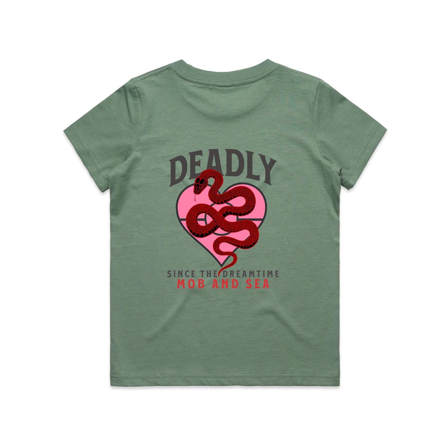 Deadly Front and Back Graphic Youth Staple Tee