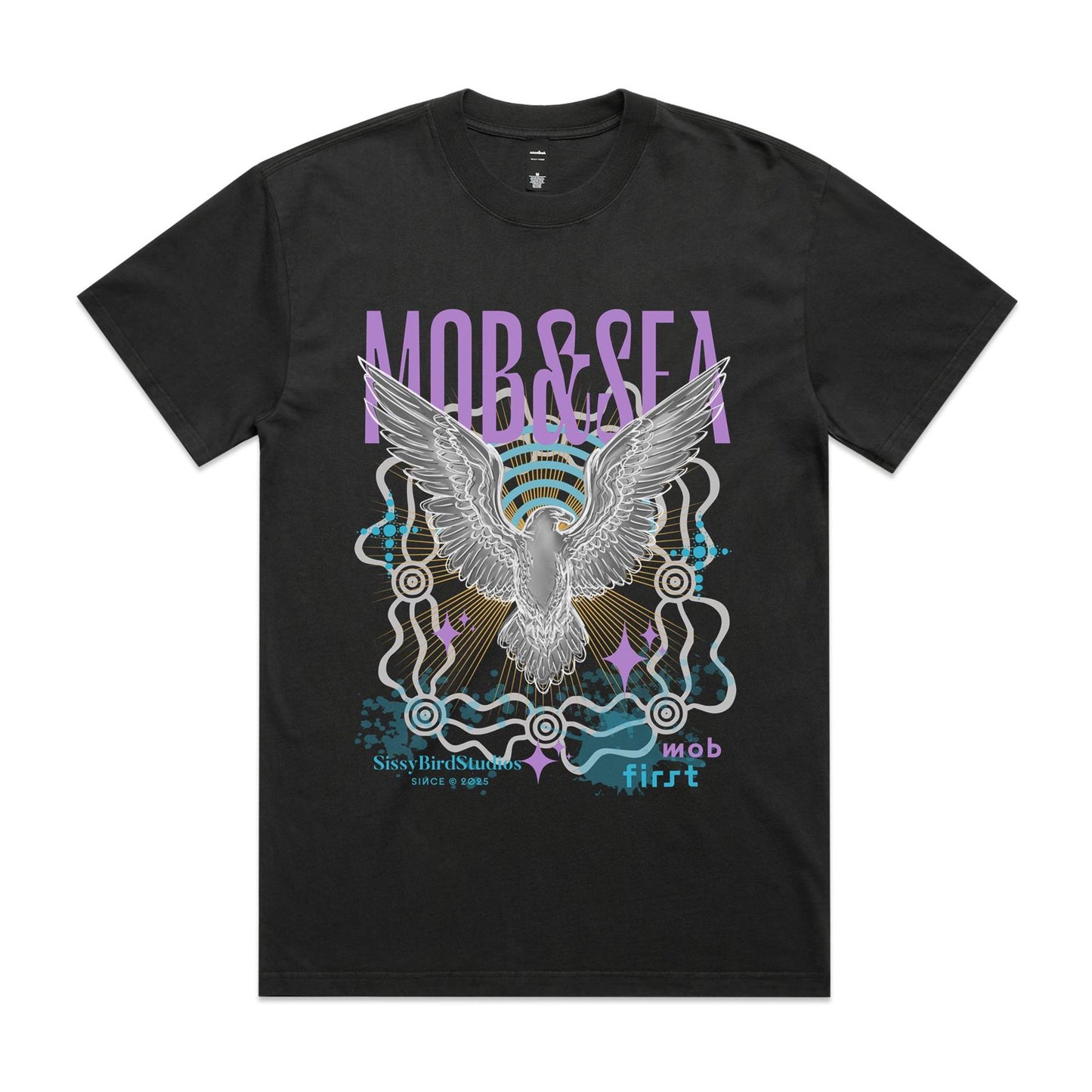 Purple Graphic Unisex Heavy Faded Tee